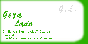 geza lado business card